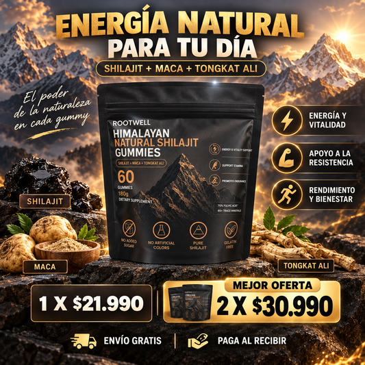 SHILAJIT PREMIUM ROOTWELL DE 60 GOMITAS